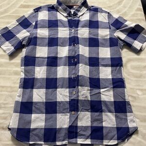 Lacoste Blue and White Casual Button Down Shirt 40